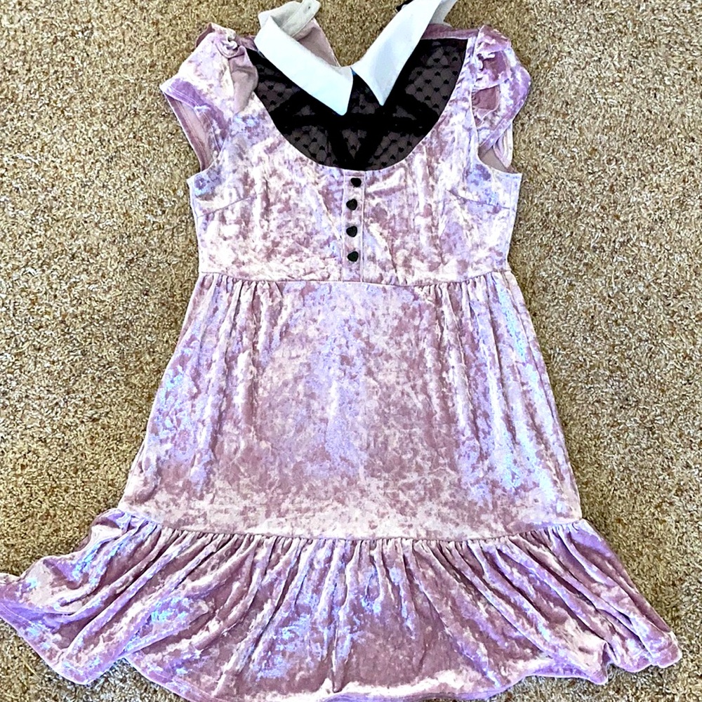 KILLSTAR baby pink velvet dress !💕